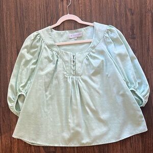 Tuckernuck Mint Button-Front Top